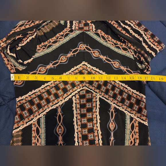 Free People Elegant Black Patterned Dress, Size M. - Picture 9 of 12